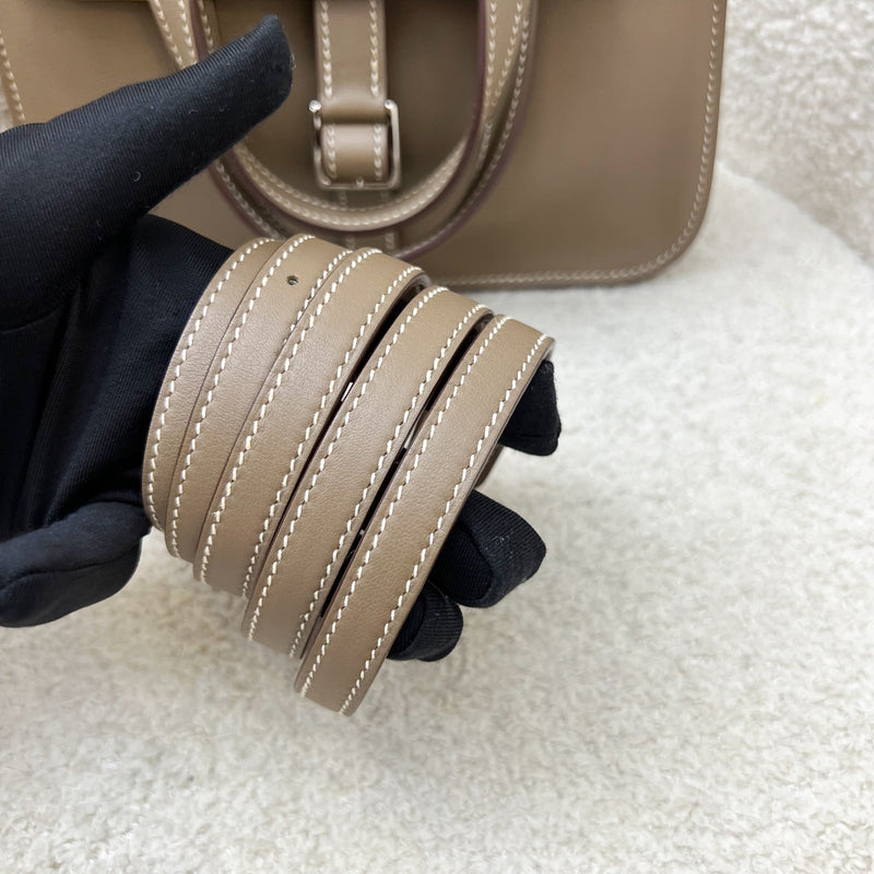 Hermes Mini Halzan in Etoupe Swift Leather and PHW