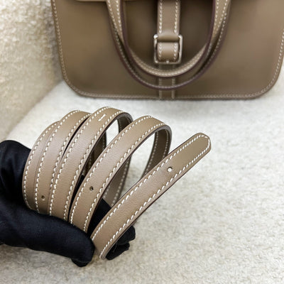 Hermes Mini Halzan in Etoupe Swift Leather and PHW