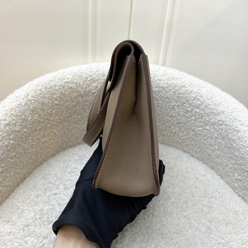 Hermes Mini Halzan in Etoupe Swift Leather and PHW