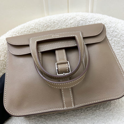 Hermes Mini Halzan in Etoupe Swift Leather and PHW