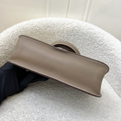 Hermes Mini Halzan in Etoupe Swift Leather and PHW