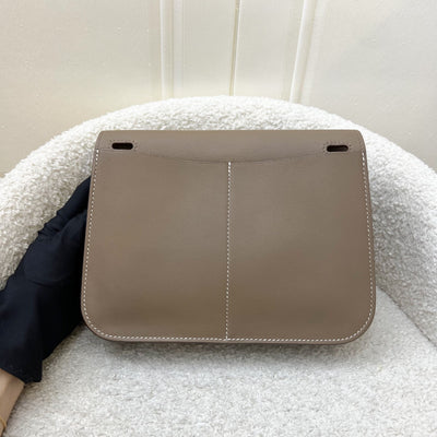 Hermes Mini Halzan in Etoupe Swift Leather and PHW