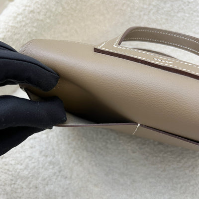 Hermes Mini Halzan in Etoupe Swift Leather and PHW