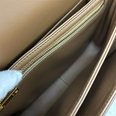 Celine Classique Triomphe Flap Bag in Bronze (Caramel) Shiny Calfskin and GHW