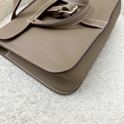 Hermes Mini Halzan in Etoupe Swift Leather and PHW