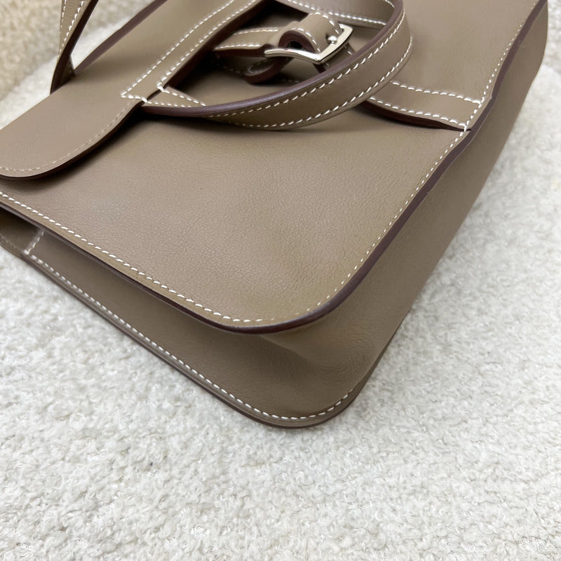 Hermes Mini Halzan in Etoupe Swift Leather and PHW