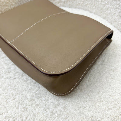 Hermes Mini Halzan in Etoupe Swift Leather and PHW