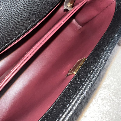 Chanel Small 24cm Coco Handle Flap in Black Caviar and AGHW (Model: A92990)