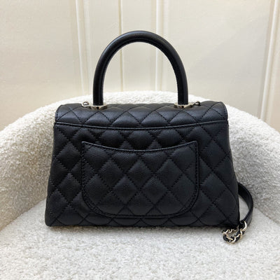 Chanel Small 24cm Coco Handle Flap in Black Caviar and AGHW (Model: A92990)