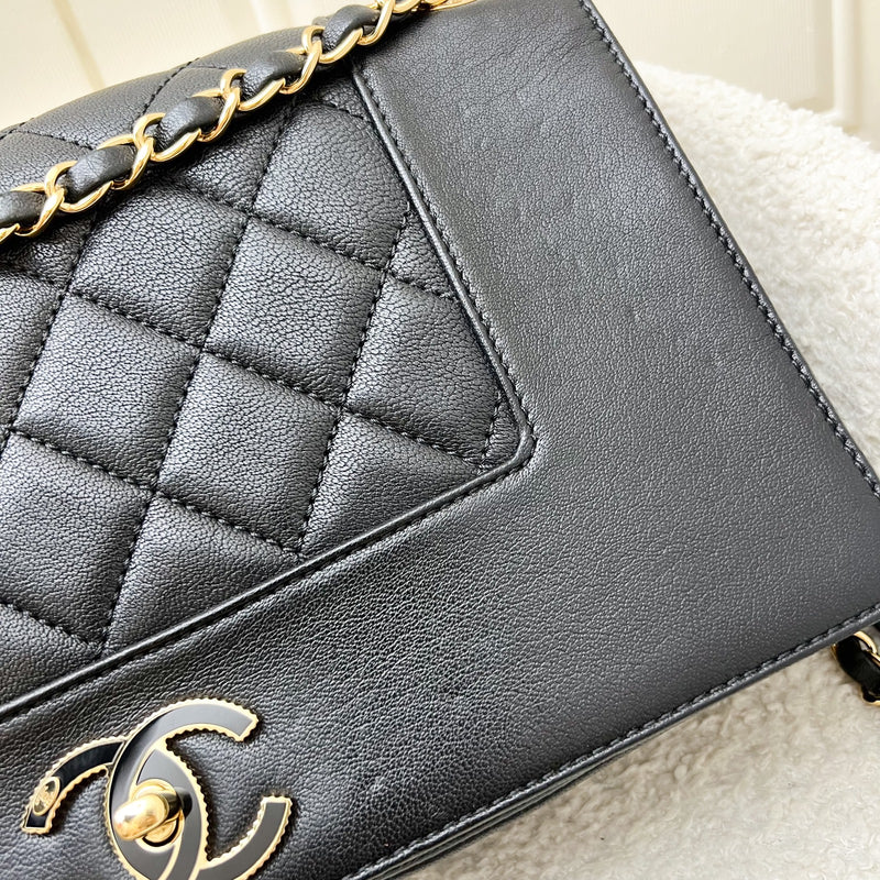Chanel Large Mademoiselle Flap in Black Calfskin and GHW