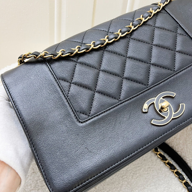 Chanel Large Mademoiselle Flap in Black Calfskin and GHW