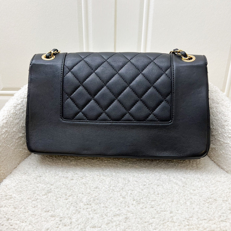 Chanel Large Mademoiselle Flap in Black Calfskin and GHW