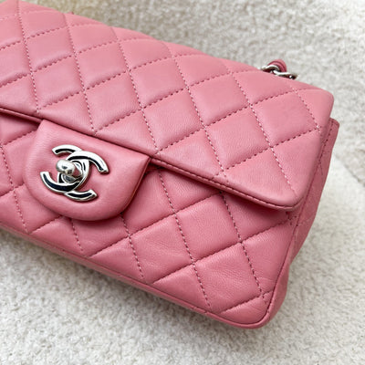 Chanel Classic Mini Rectangular Flap Bag in Pink Lambskin and SHW