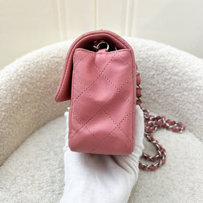 Chanel Classic Mini Rectangular Flap Bag in Pink Lambskin and SHW