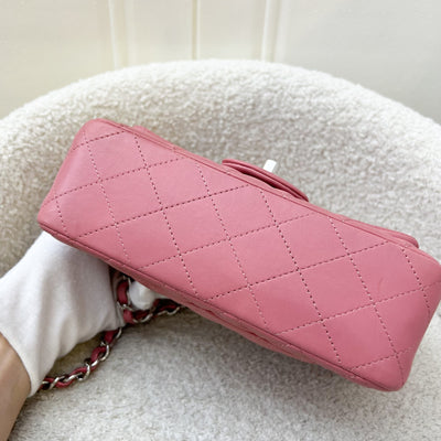 Chanel Classic Mini Rectangular Flap Bag in Pink Lambskin and SHW