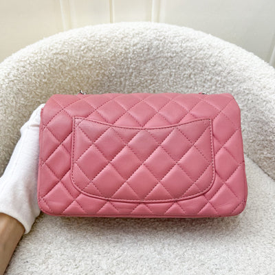 Chanel Classic Mini Rectangular Flap Bag in Pink Lambskin and SHW