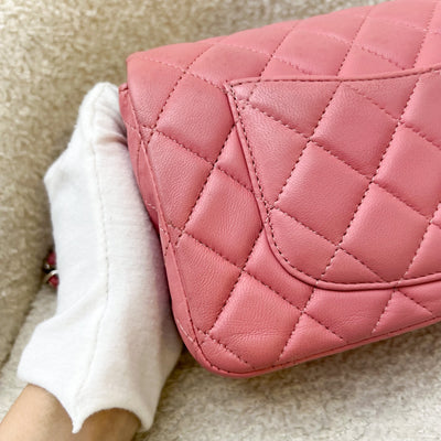 Chanel Classic Mini Rectangular Flap Bag in Pink Lambskin and SHW