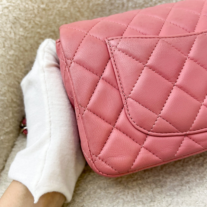 Chanel Classic Mini Rectangular Flap Bag in Pink Lambskin and SHW