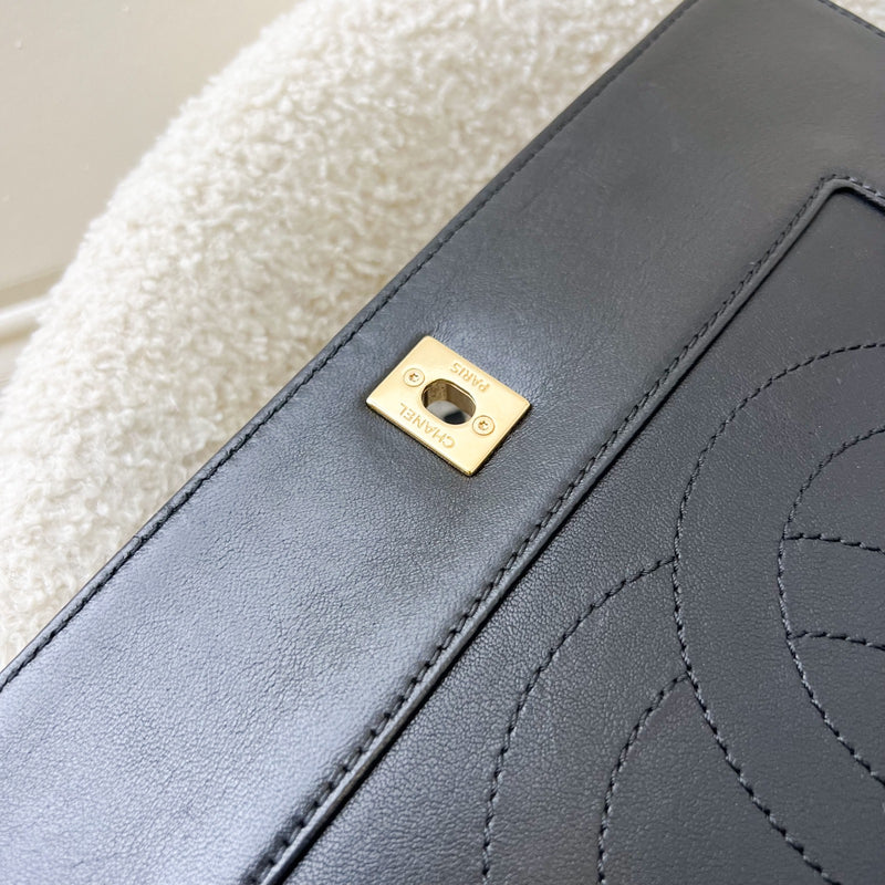 Chanel Large Mademoiselle Flap in Black Calfskin and GHW