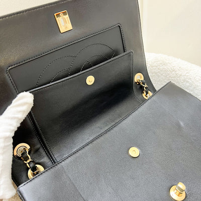 Chanel Large Mademoiselle Flap in Black Calfskin and GHW