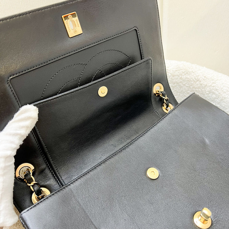 Chanel Large Mademoiselle Flap in Black Calfskin and GHW