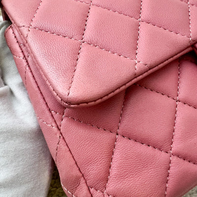 Chanel Classic Mini Rectangular Flap Bag in Pink Lambskin and SHW