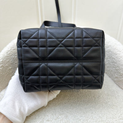 Dior Small Toujours Vertical Tote in Black Macrocannage Calfskin and GHW (Model: M2835OSNW)