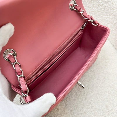 Chanel Classic Mini Rectangular Flap Bag in Pink Lambskin and SHW