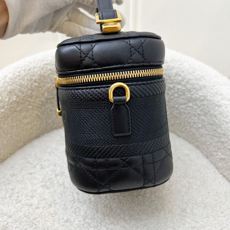 Dior Small DiorTravel Vanity Case in Black Calfskin and GHW