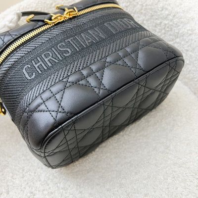 Dior Small DiorTravel Vanity Case in Black Calfskin and GHW