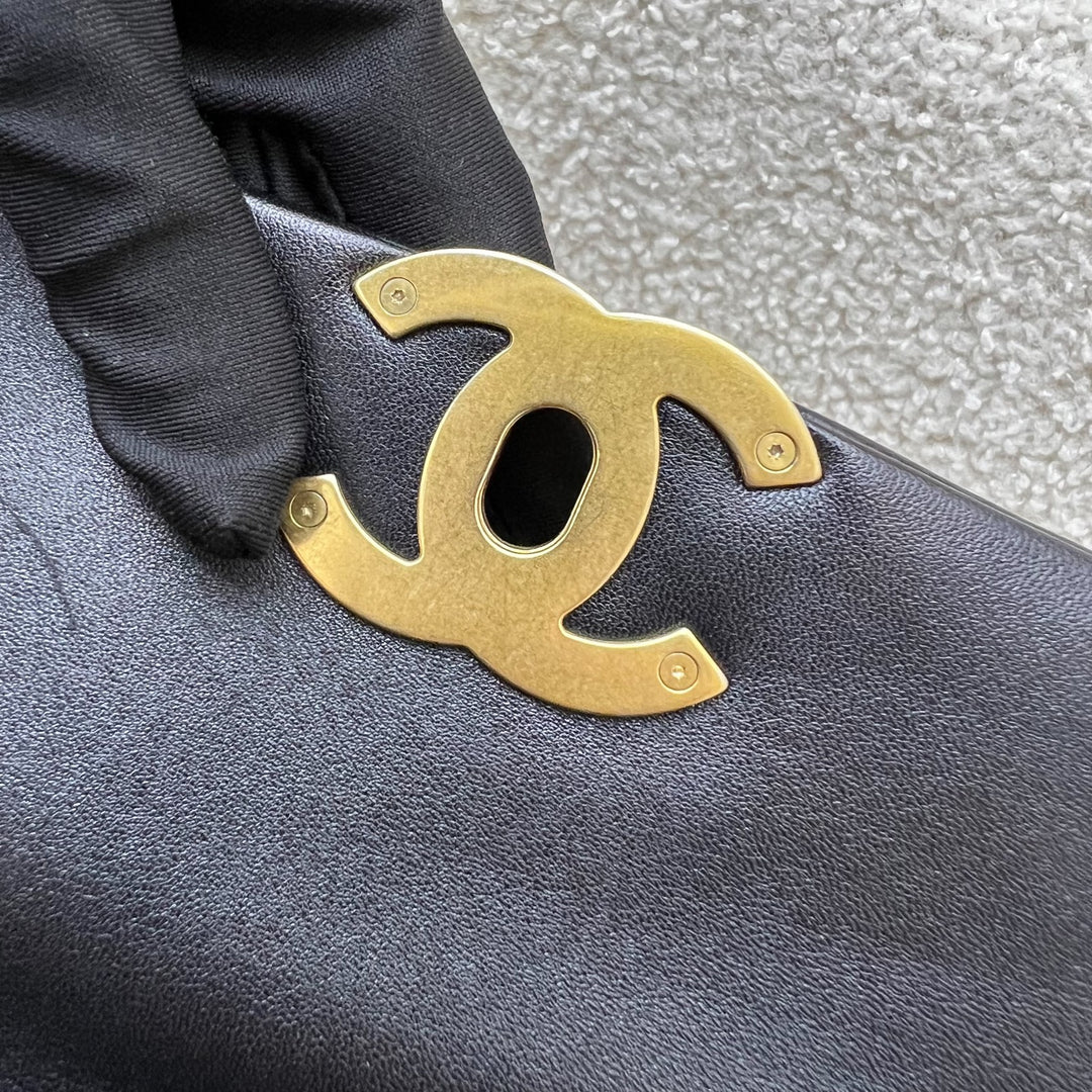 Chanel 19 Small Flap in Black Lambskin and 3-tone HW (Model