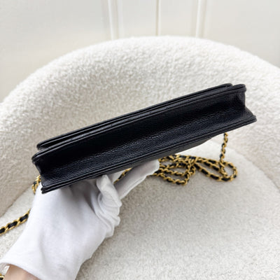 Chanel Classic Wallet on Chain WOC in Black Caviar and GHW