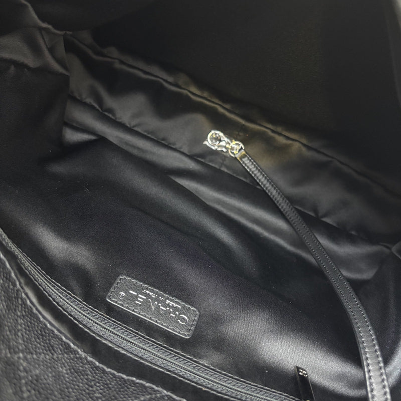 Chanel Seasonal Large Tote with CC Logo Charm in Black Caviar and SHW (Model: A68454)