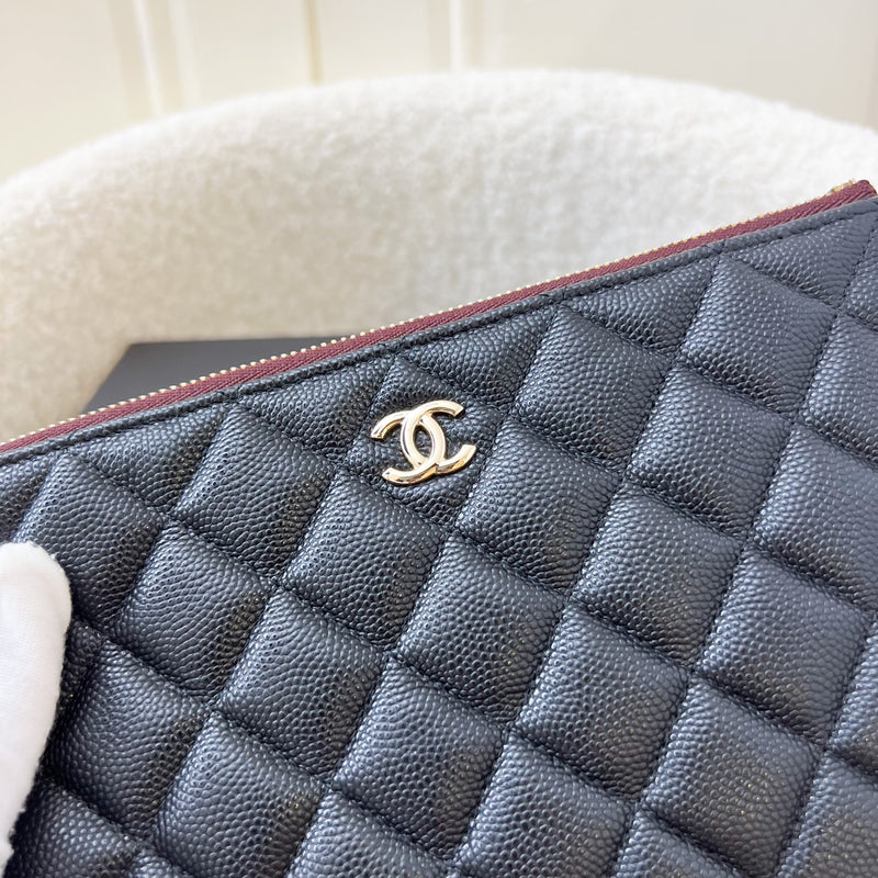 Chanel Classic Small O-Case in Black Caviar and LGHW