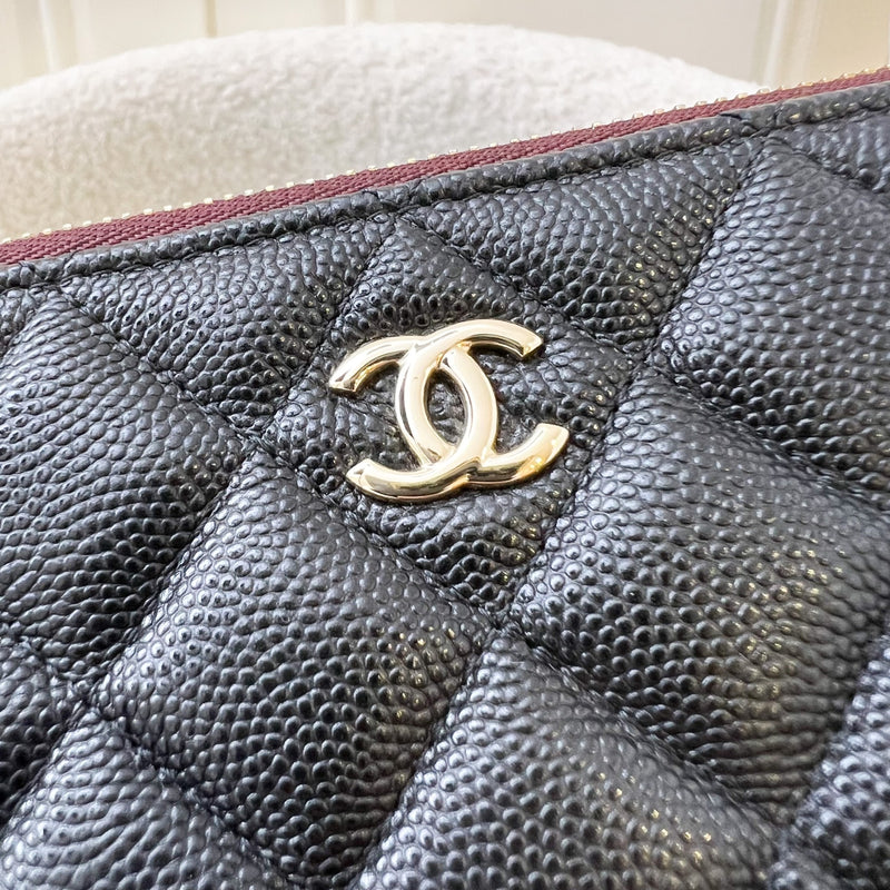 Chanel Classic Small O-Case in Black Caviar and LGHW