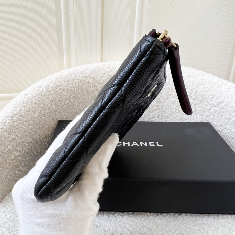 Chanel Classic Small O-Case in Black Caviar and LGHW