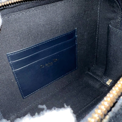 Dior 30 Montaigne Box Vanity Bag in Blue Oblique Canvas and AGHW (Model: S2141UTZQ)