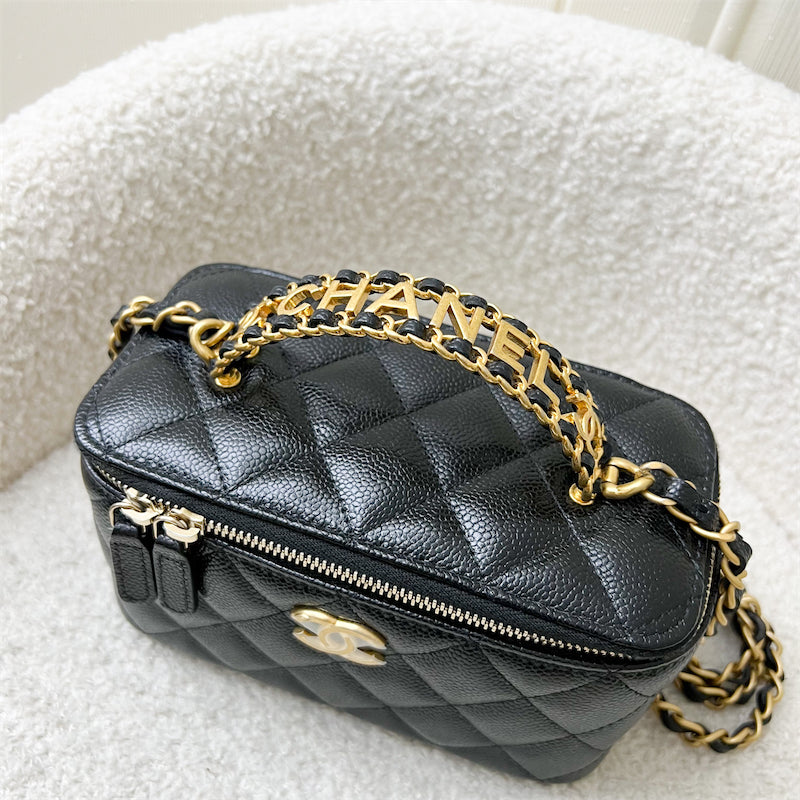 Chanel 22S "Pick Me Up" Vanity in Black Caviar and AGHW