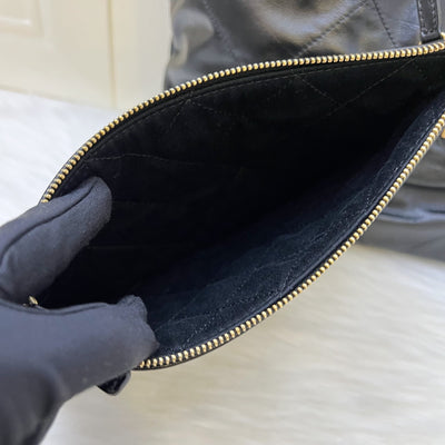 Chanel 22 Small Hobo Bag in Black Shiny Calfskin and AGHW