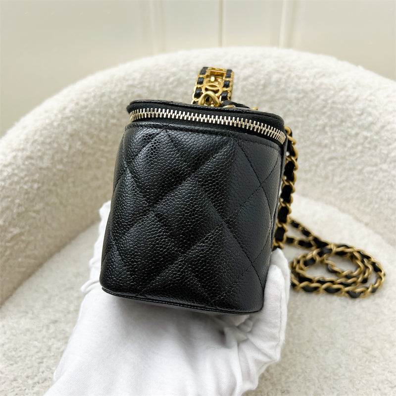 Chanel 22S "Pick Me Up" Vanity in Black Caviar and AGHW