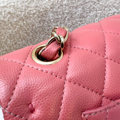 Chanel Small Classic Flap CF in Salmon Pink Caviar and GHW