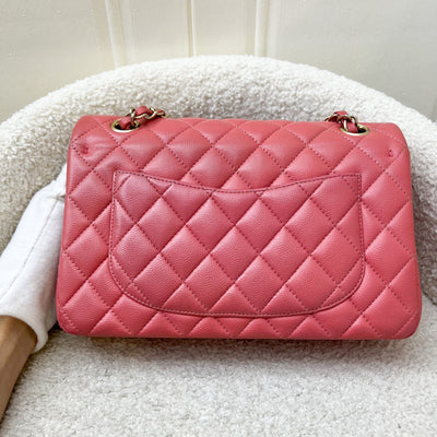 Chanel Small Classic Flap CF in Salmon Pink Caviar and GHW