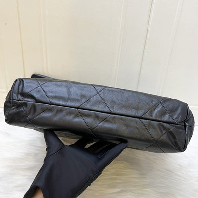 Chanel 22 Small Hobo Bag in Black Shiny Calfskin and AGHW