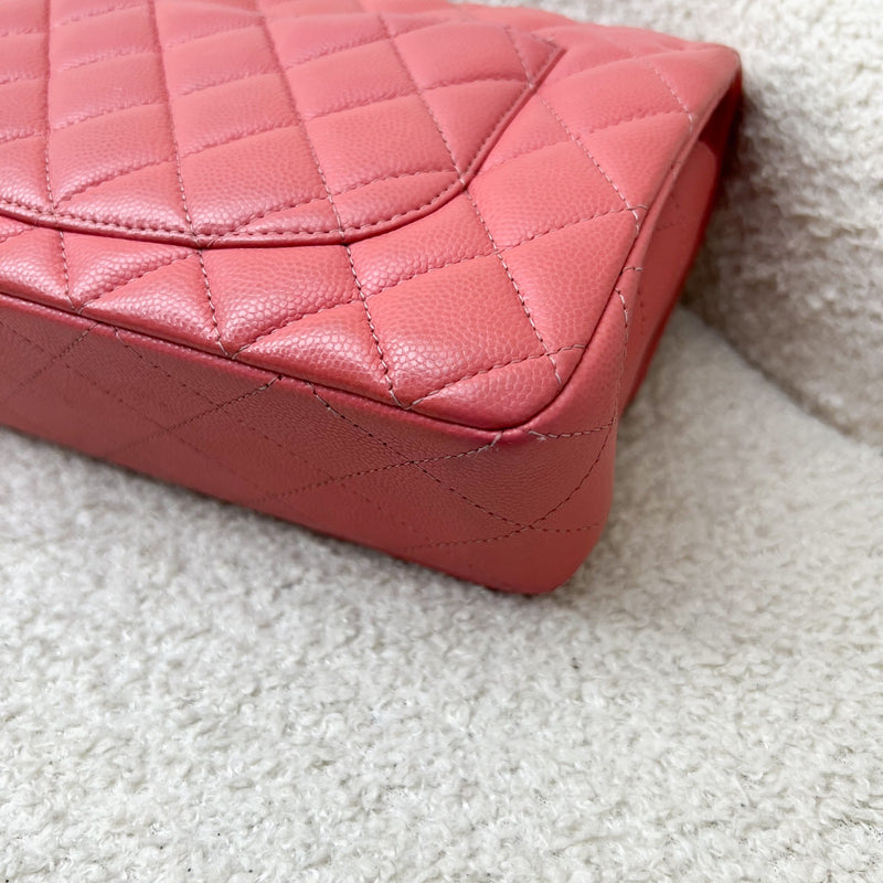 Chanel Small Classic Flap CF in Salmon Pink Caviar and GHW