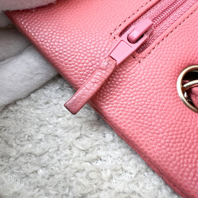 Chanel Small Classic Flap CF in Salmon Pink Caviar and GHW