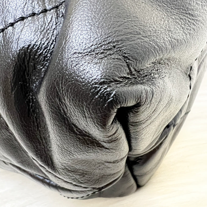 Chanel 22 Small Hobo Bag in Black Shiny Calfskin and AGHW