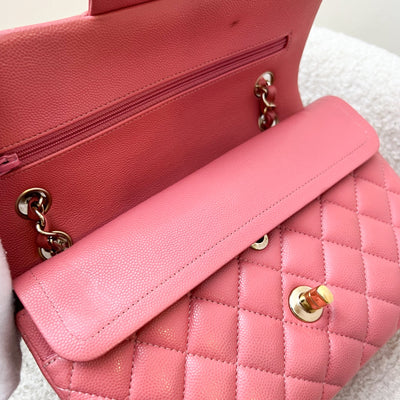 Chanel Small Classic Flap CF in Salmon Pink Caviar and GHW