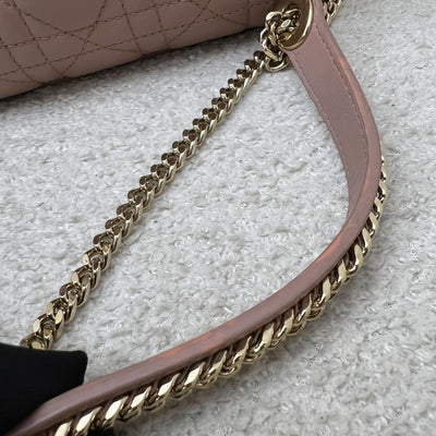 Dior Mini Lady Dior in Blush Pink Lambskin and LGHW (Model: M0505OCAL, Colour: M50P)