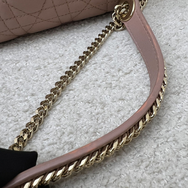 Dior Mini Lady Dior in Blush Pink Lambskin and LGHW (Model: M0505OCAL, Colour: M50P)