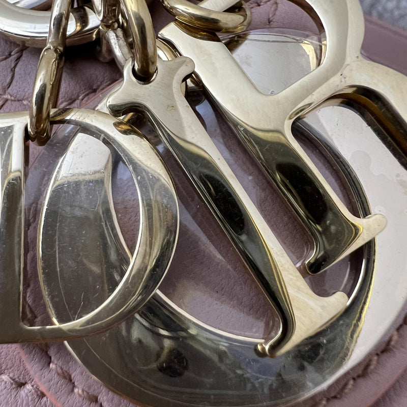 Dior Mini Lady Dior in Blush Pink Lambskin and LGHW (Model: M0505OCAL, Colour: M50P)